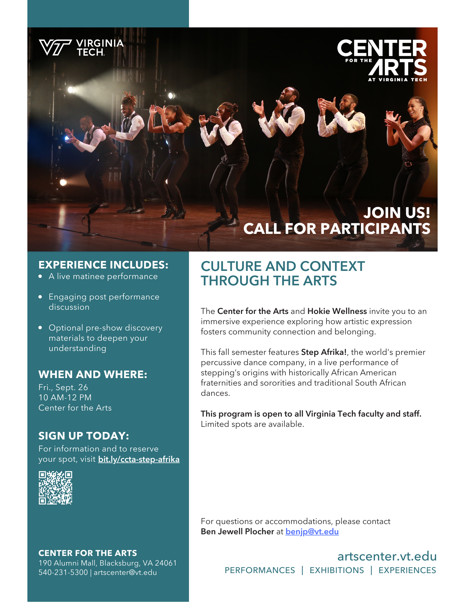 Culture & Context Through the Arts Flyer - 2025.09.06 - Step Afrika Culture and Context - 1